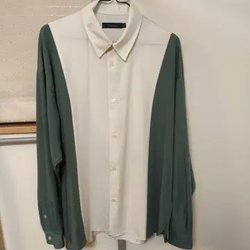 바이컬러 롱 슬리브 셔츠