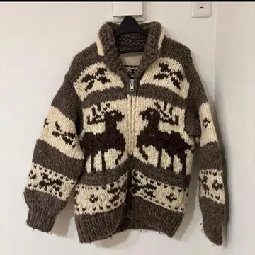 [본고장 캐나다제] REINDEER 사슴 패턴 집업 카우친