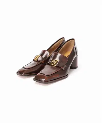 [ 미사용 새상품 ] GRISE 6cm 가죽 스퀘어 힐 로퍼