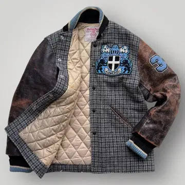 극레어 해리스 트위드 동양 엔터프라이즈 자켓 바시티 자켓 가죽