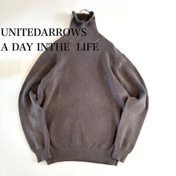 유나이티드 애로우즈 어 데이 인 더 라이프 니트 하이넥 풀오버 캐시미어
