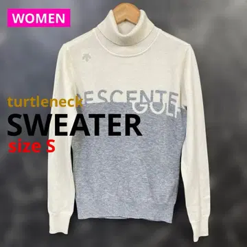 데상트 골프 여성용 터틀넥 니트 스웨터 [ S ]