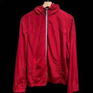 타미힐피거 나일론 자켓 후드 부착 레드 M 사이즈