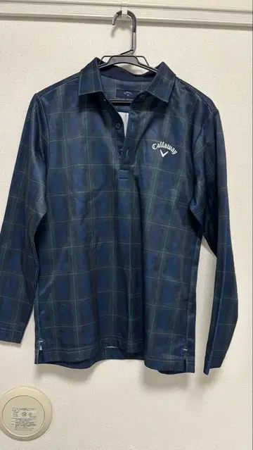 Callaway 체크 무늬 속기모 골프 셔츠 M