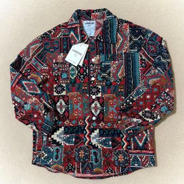 새상품 하자품 올 패턴 자카드 셔츠 자켓 M 46