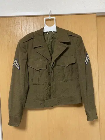 새상품급 올리브 드라브 밀리터리 숏 아이크 자켓 34S