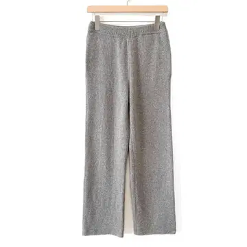 SLOBE IENA REPOS 니트 팬츠 스트레이트 허리밴딩 그레이