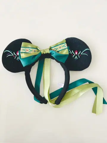 새상품 디즈니랜드 프린세스 아나와 눈의 여왕 아나 미니 머리띠