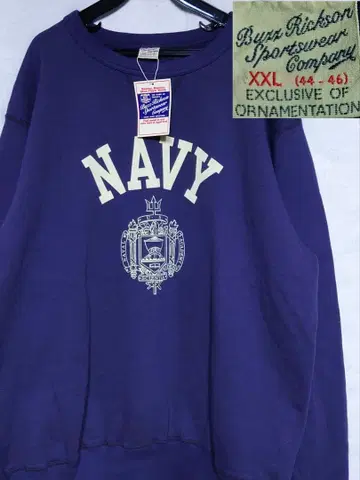 미사용 새상품 BUZZ RICKSON NAVY 맨투맨 트레이닝복
