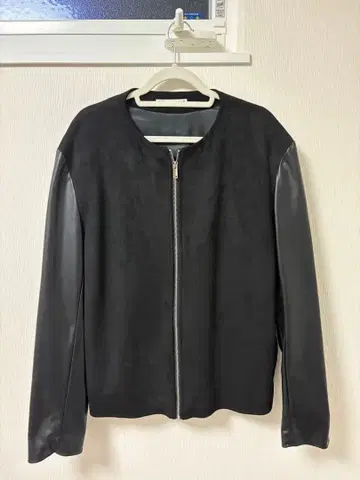 ZARA 블랙 스웨이드 합성 피혁 자켓