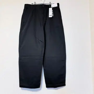 유니클로 U 와이드 핏 치노 팬츠 블랙 택 포함 미사용 새상품