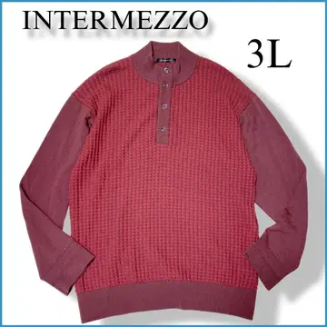 [빅 사이즈] 인터메쪼 3L 울 100% 니트 스웨터 레나운