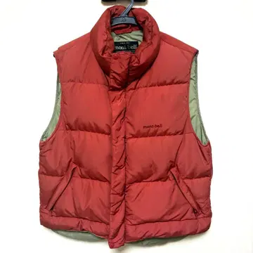 90s mont-bell 몽벨 다운 베스트 빨간색 짧은 기장