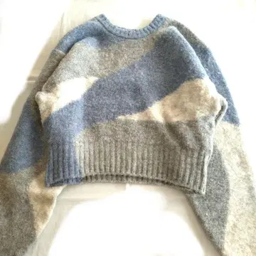 PUBLIC TOKYO 샤기 자카드 니트 알파카 혼방