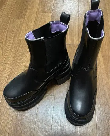 YOSUKE (요스케) 통굽 블랙 사이드 고어 부츠 L 사이즈 새상품