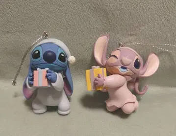 스티치와 엔젤 디즈니 크리스마스 오너먼트 2체 세트