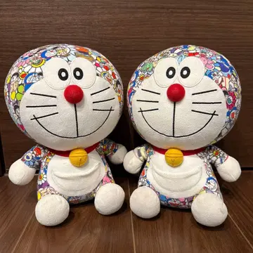 도라에몽 봉제 인형 UNIQLO 무라카미 다카시 콜라보 2개 세트