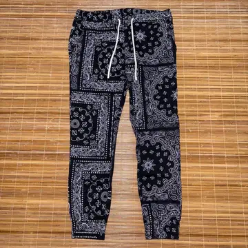 페이즐리 무늬 조거 팬츠