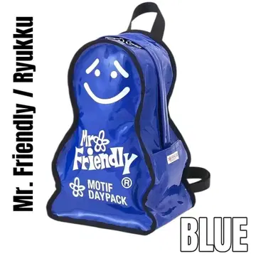 [ 새상품 ] 미스터 프렌들리 에나멜 백팩 쇼와 레트로 블루