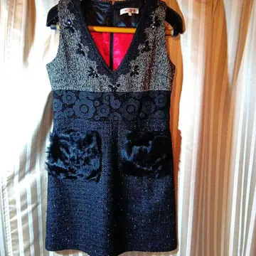 SUPER BEAUTY 캐주얼 드레스 V넥 꽃무늬 레이스