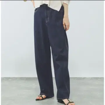 새상품 글로벌 워크 GOOD 데님 배기 팬츠 네이비 S