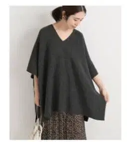 IENA WEANERS 이에나 V넥 니트 판초