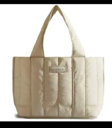 아이보리 퀼팅 토트백