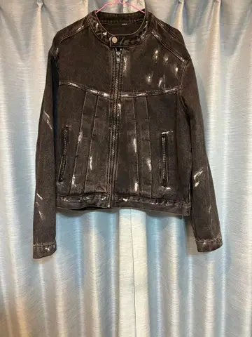 블랙 데님 자켓