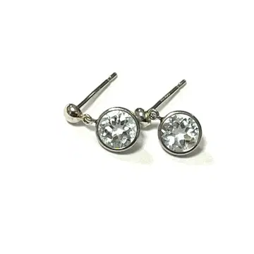 플라티나 900 아쿠아 마린 귀걸이