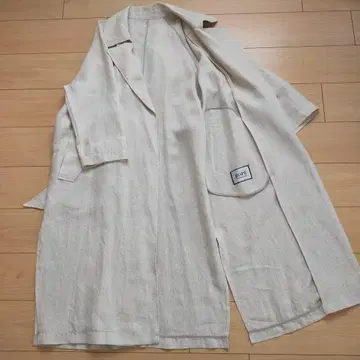 린넨 베이지 트렌치코트 벨트 포함