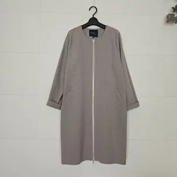 라에프 그레이쉬 프론트 오픈 노카라 하프 코트