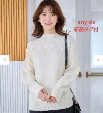 any sis [세탁 가능] 수플레 보틀넥 니트 아이보리 온워드