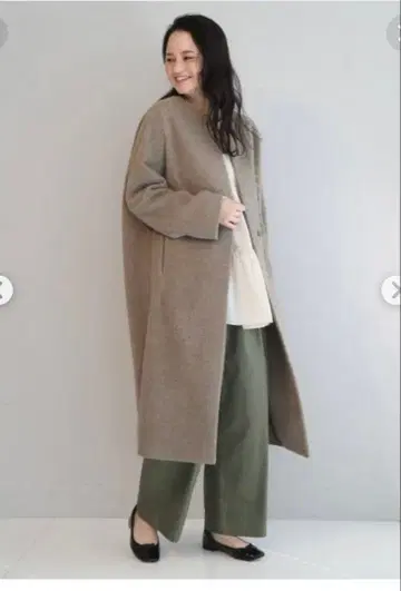 미사용 택 포함 아나텔리어 모사 오버 롱 코트