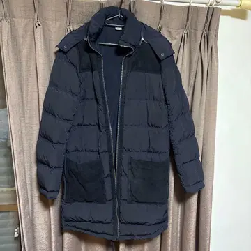 론 헤르만 네이비 다운 자켓 탈부착 후드 부착