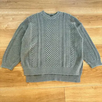 새상품급 23구 메쉬 케이블 니트 스웨터 38