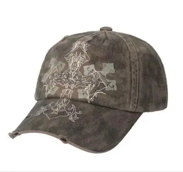 AAKAM CROS2WashedDamage Ball Cap