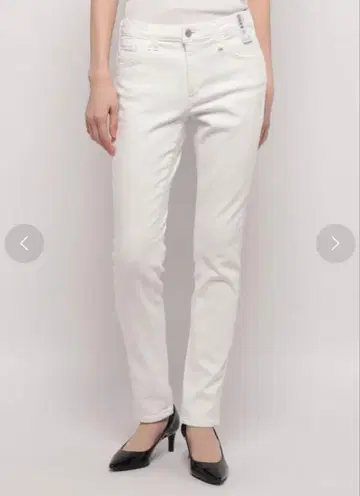 SOMETHING 화이트 스키니 팬츠