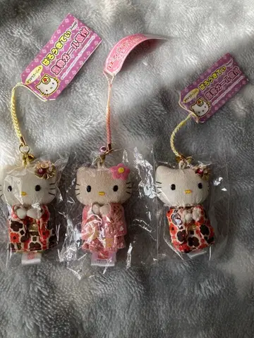 헬로키티 스트랩 3개 세트