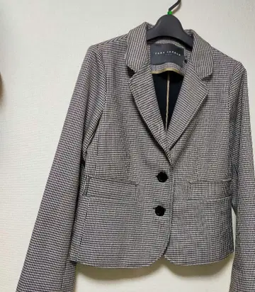 체크 무늬 테일러드 자켓 TARA JARMON