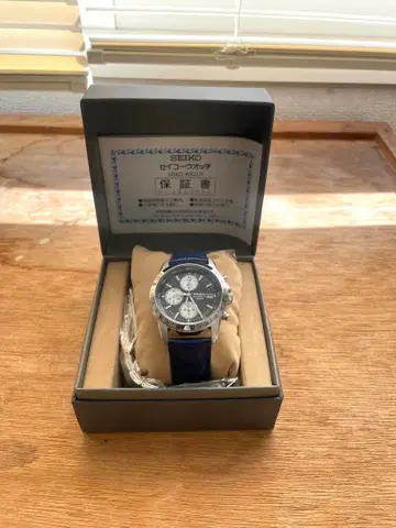 SEIKO 크로노그래프 손목시계 네이비