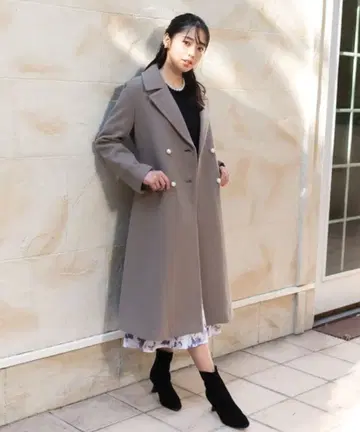 미쉬마쉬 코트 아우터 펄 버튼 코트