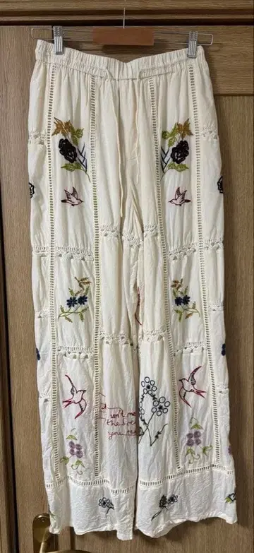 투데이풀 자수 팬츠