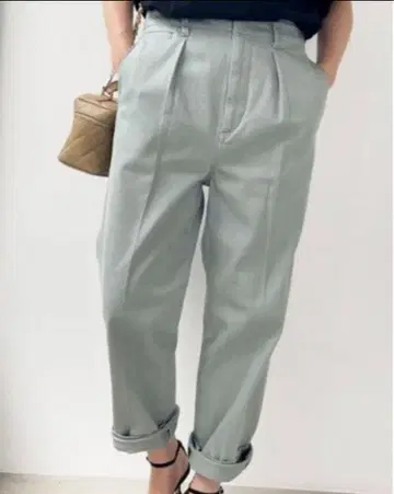 Spick and Span 페이드 컬러 스트레치 턱 팬츠