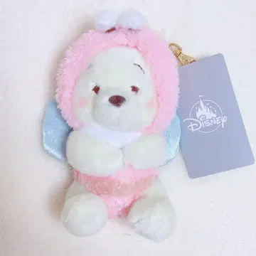 디즈니 푸우 봉제 인형 키링 핑크 꿀벌 푸우