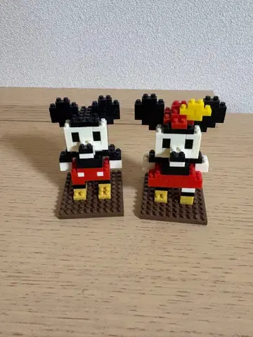 도쿄 디즈니 리조트 미키 미니 나노 블록 2체 세트