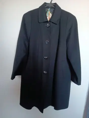 캐시미어 코트 넉넉한 핏 블랙 HIGH SENSE