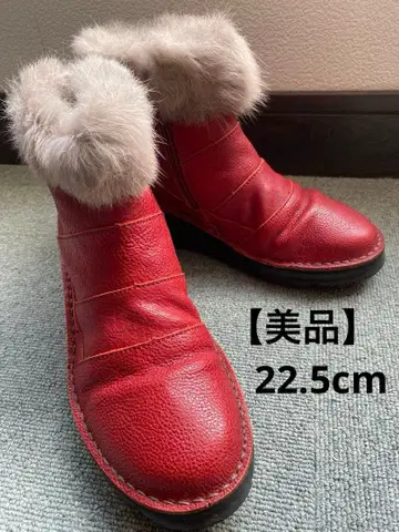 [ 새상품급 ] 가죽 숏부츠 ( 22.5cm )