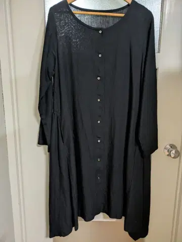 [ 새상품급 ] 네스트로브 린넨 롱 원피스 블랙