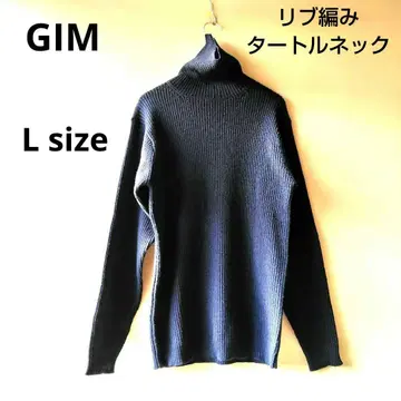 GIM UTMOST 리브 터틀넥 스웨터 니트 네이비 L