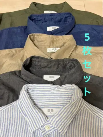 UNIQLO 프리미엄 린넨 셔츠 XL 5장 묶음 판매